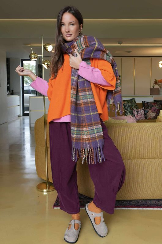 Cooper Needlecord Quirky Cocoon Pant Beetroot  /14 =
